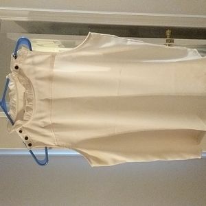 Loft blouse with button/ruffle detail